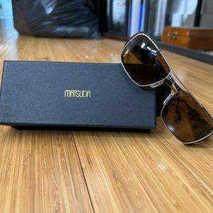 Rare Matsuda Gold Brown Tortoise Sunglasses from JAPAN
